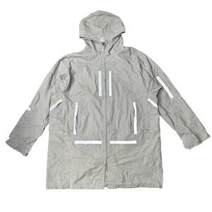 Vintage Marithe Francois Girbaud PVC Hooded Raincoat Jacket Mens XL Reflective
